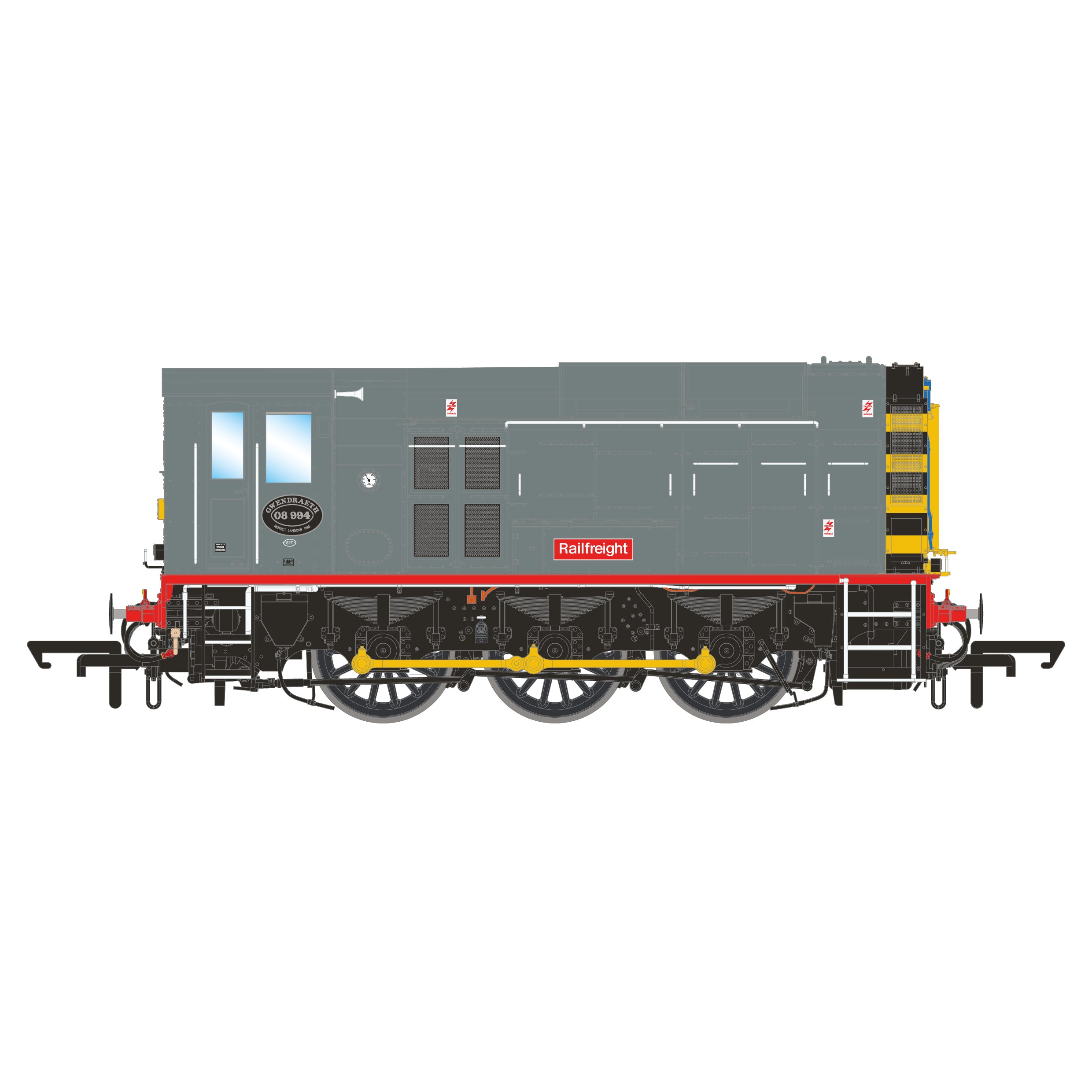 BR Class 08/9 - BR Railfreight Grey - 08994