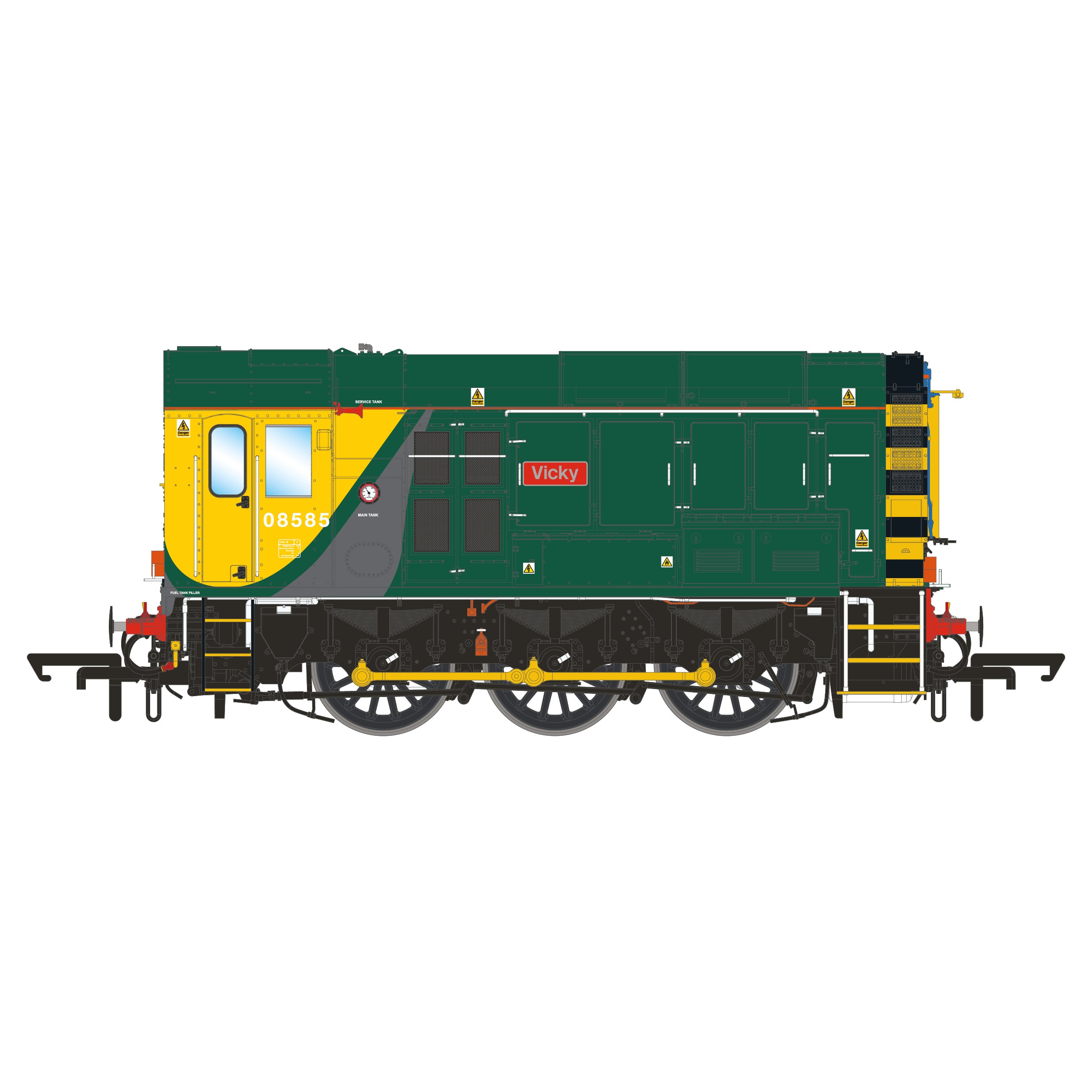 BR Class 08 - Freightliner Green - 08585 'Vicky'