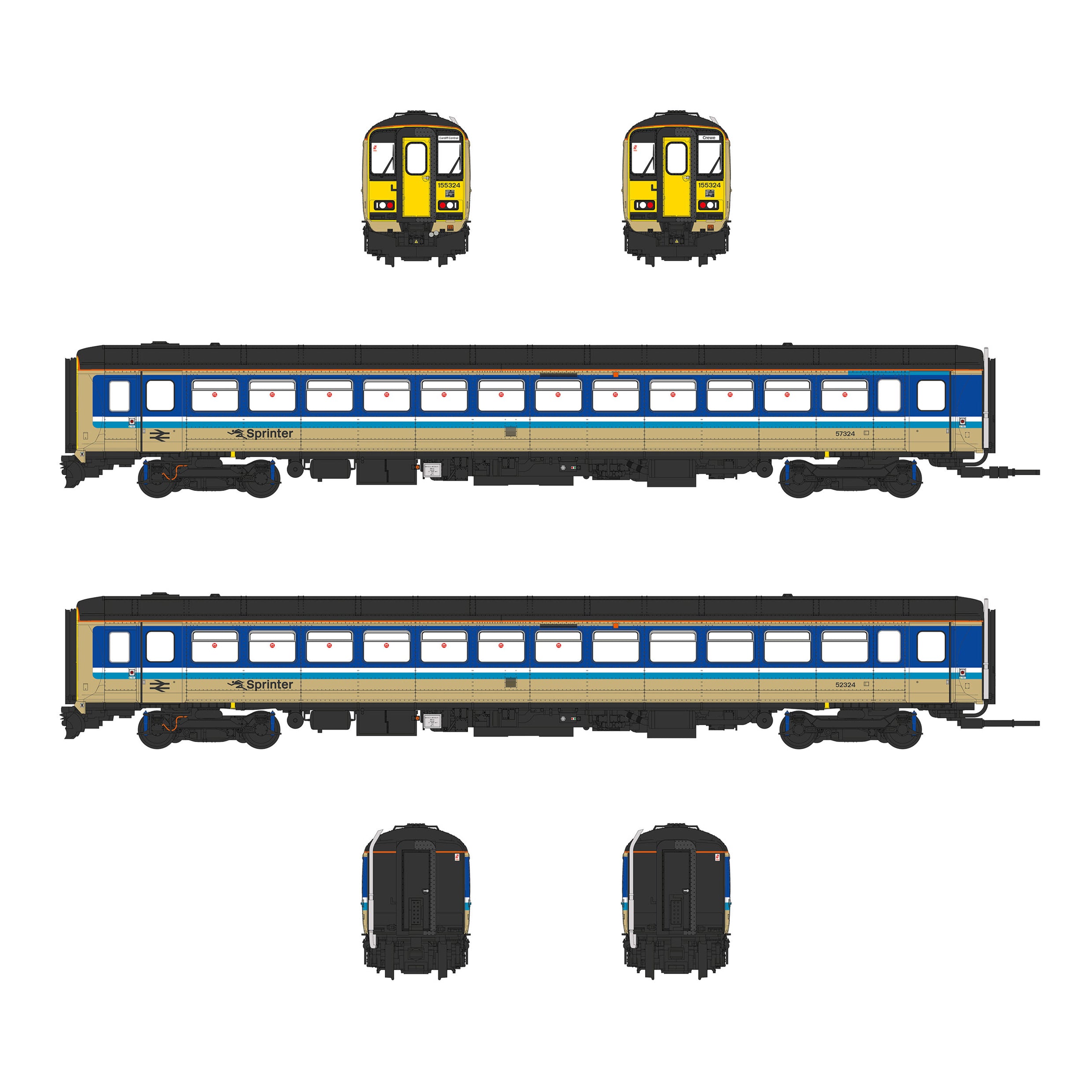 Class 155 - Provincial - 155324 - OO Scale