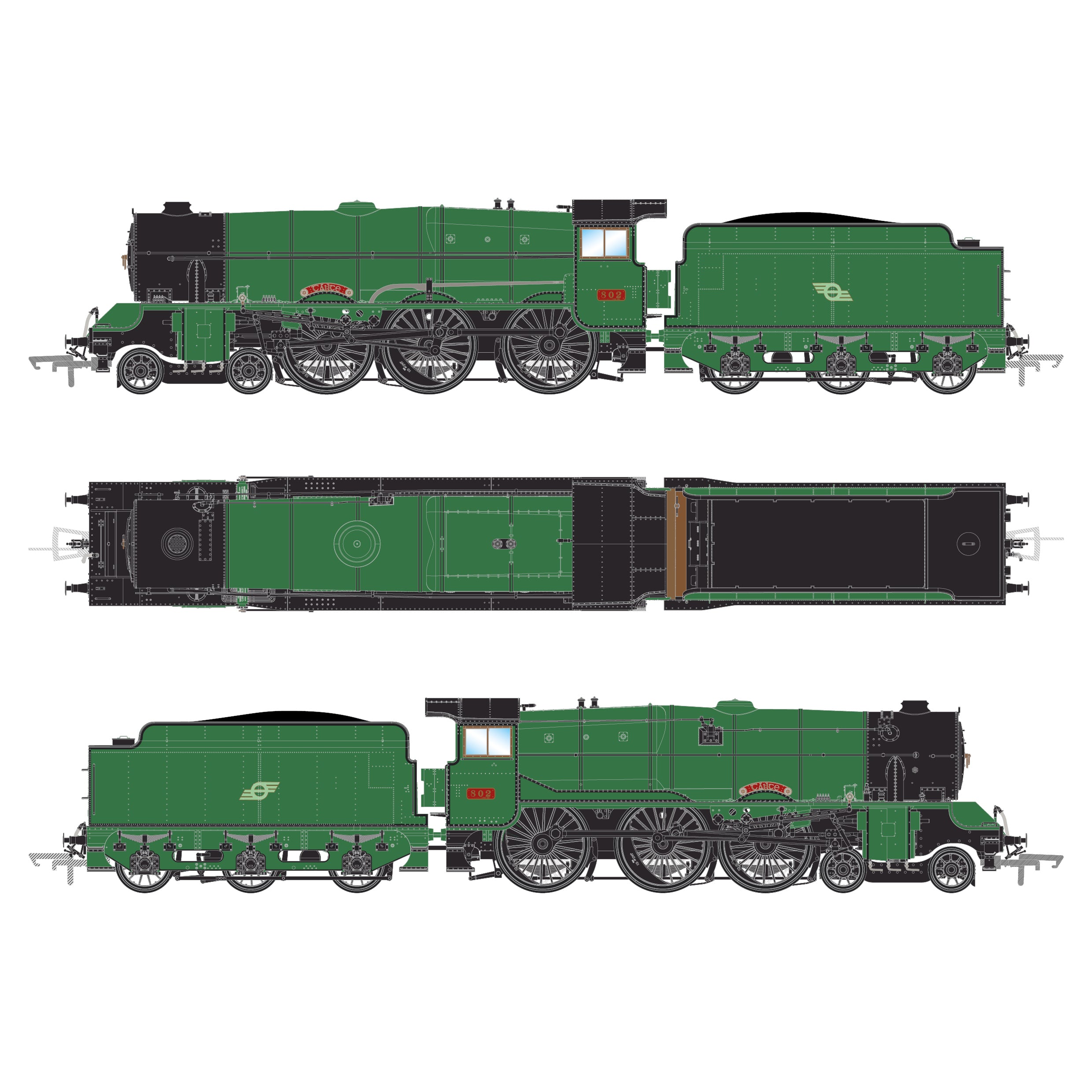 GSR800 - 802 Land - CIE Light Green - DCC Sound