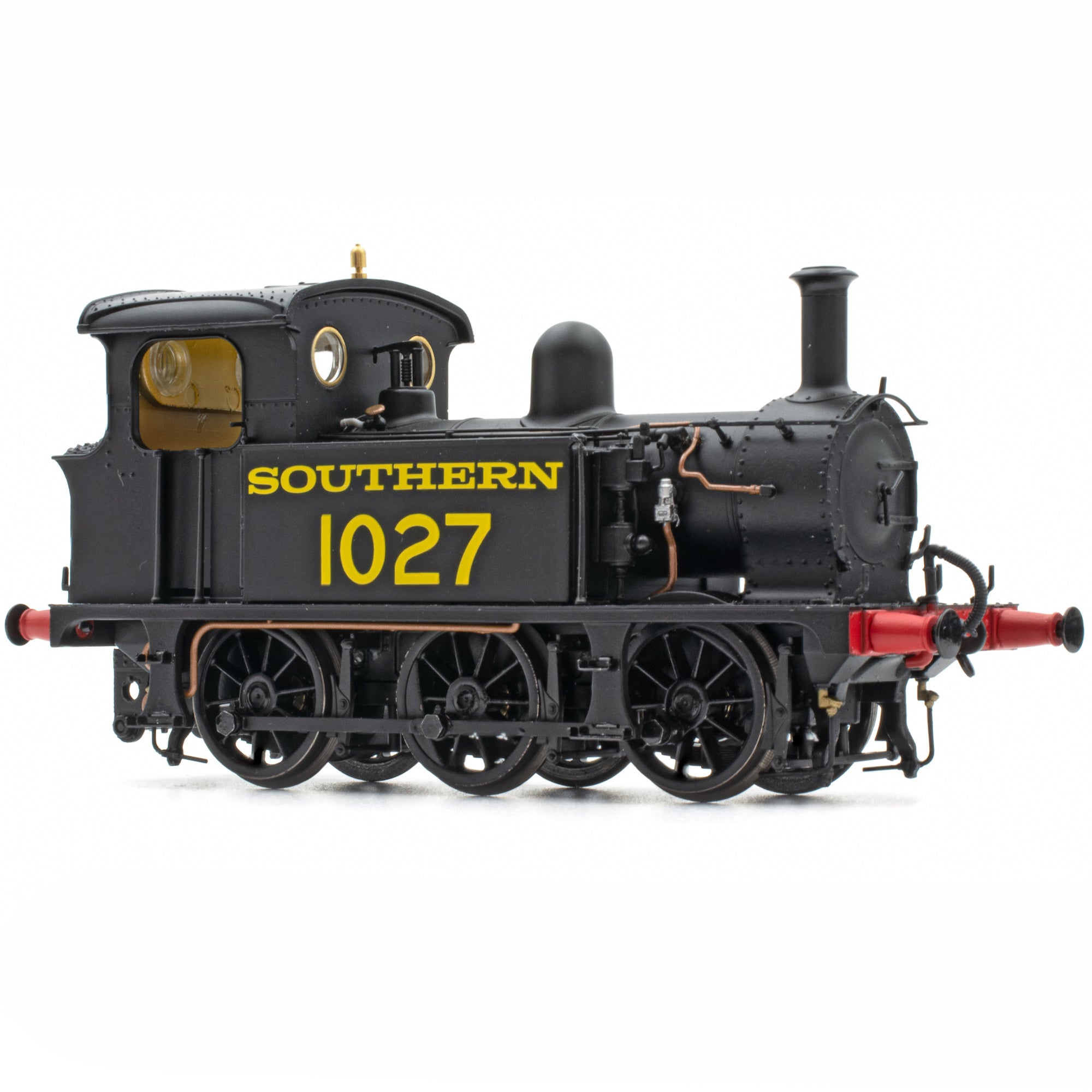 SECR P Class 0-6-0T 1027 in SR black with Egyptian lettering