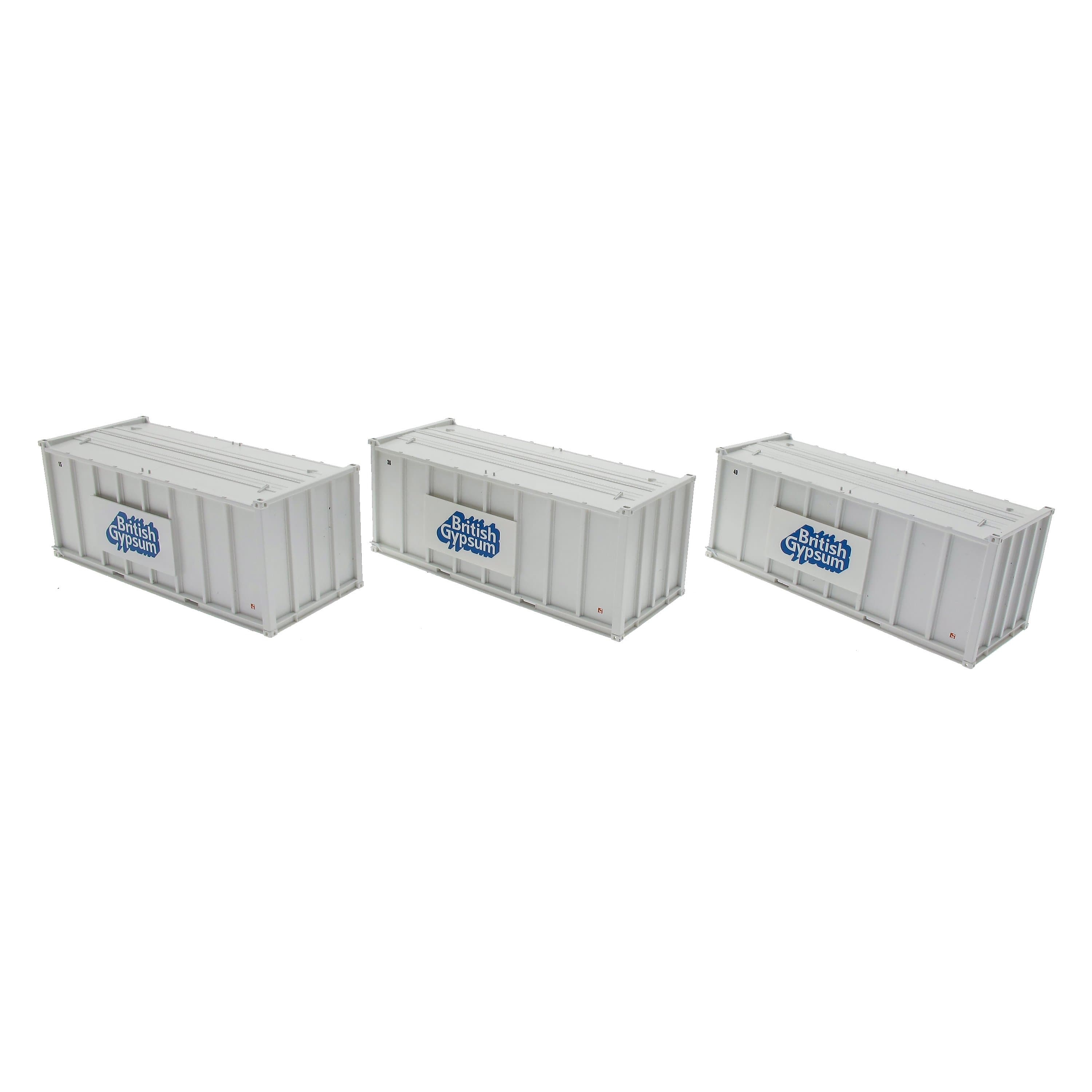 Pack of 3 Gypsum 20' Containers - White Containers