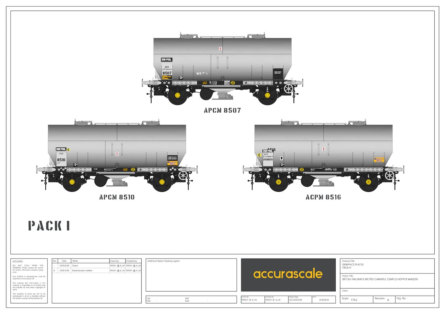 APCM Cemflo / PCV Powder Wagon - Triple Pack - APCM8507, APCM8510, APCM8516