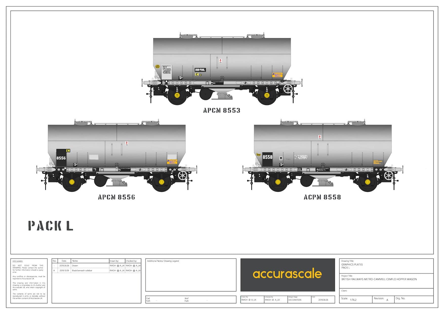 APCM Cemflo / PCV Powder Wagon - Triple Pack - APCM8553, APCM8556, APCM8558